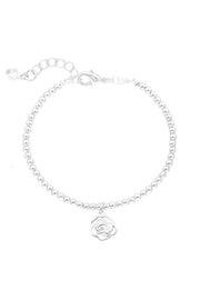 Rose Charm Beaded Bracelet - SF