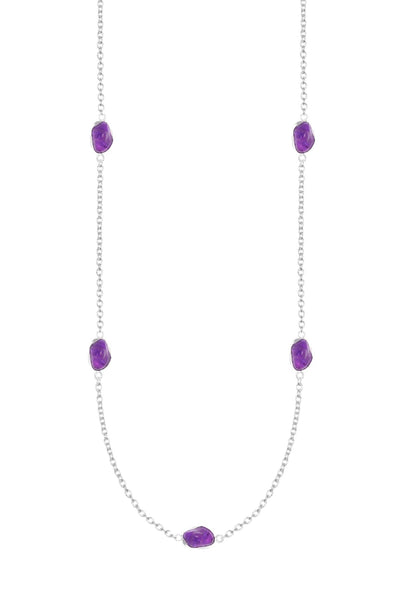 Amethyst Long Station Necklace - SF