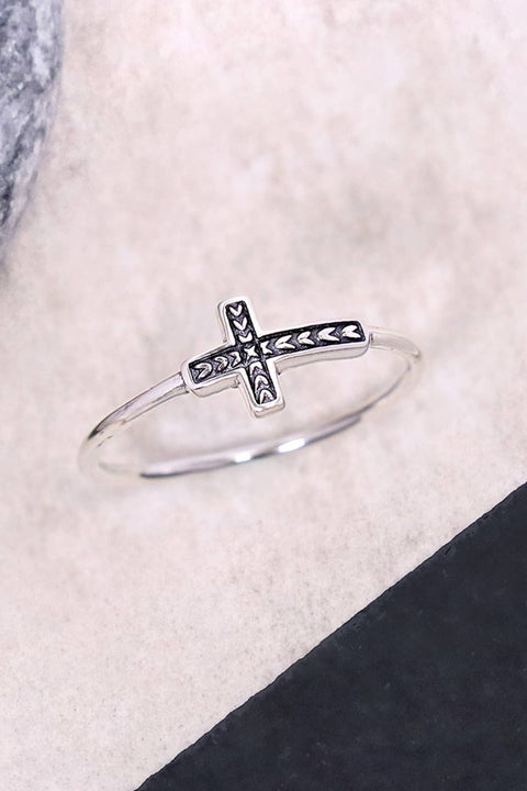 Sterling Silver Cross Ring - SS