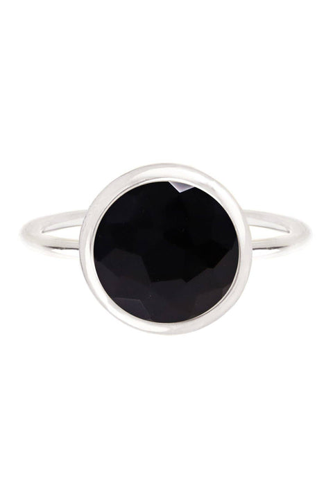 Black Onyx Round Ring - SF