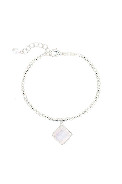 Mother Of Pearl & Beaded Charm Bracelet - SF