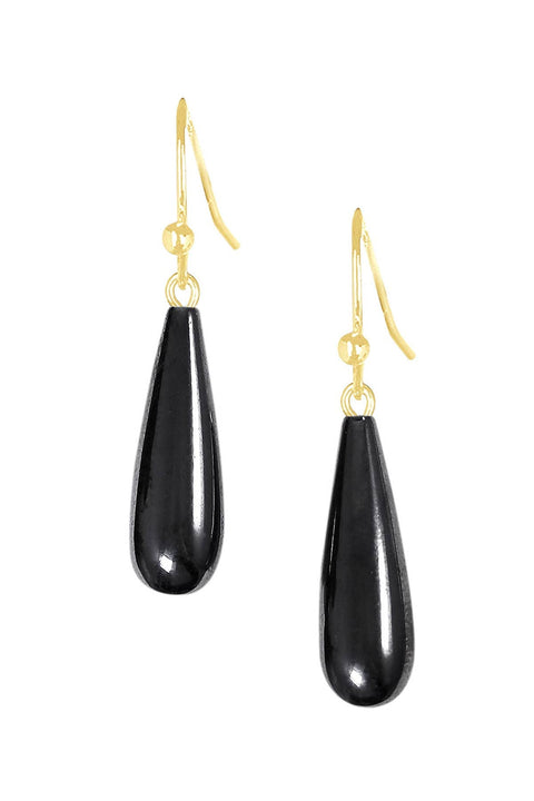 14k Vermeil & Hematite Drop Earrings - VM