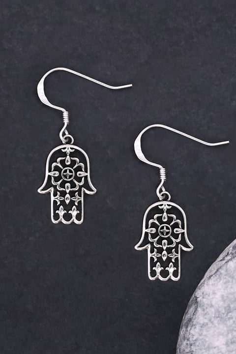 Hamsa Drop Earrings - SF