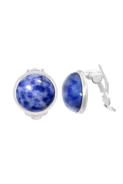 Lapis Clip On Earrings - SF