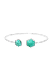 Amazonite Octagon Cuff Bracelet - SF