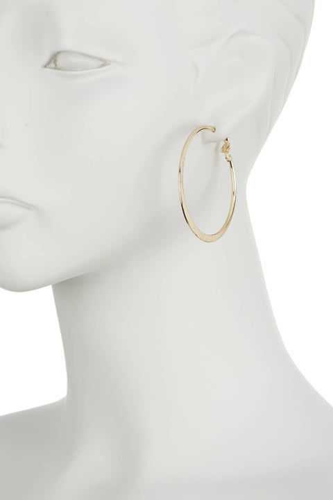 Large Hammered Lever Back Hoop Earrings - GF