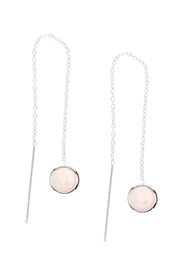 Rose Crystal Threader Earrings - SF