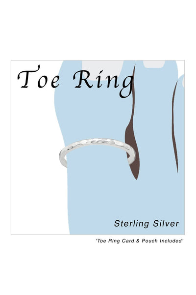 Sterling Silver Plain Adjustable Toe Ring - SS