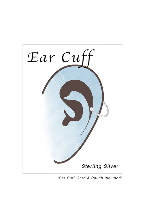 Sterling Silver Plain 10mm Ear Cuff - SS