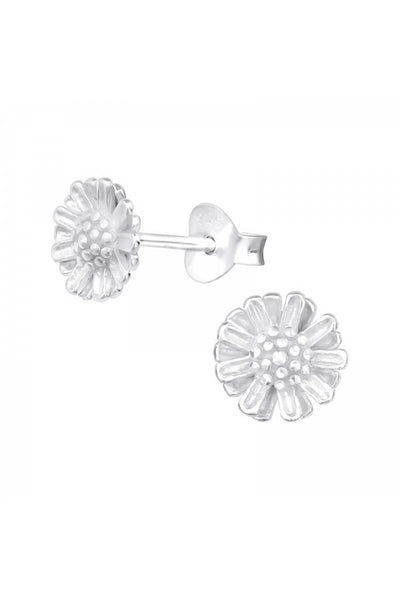 Sterling Silver Flower Ear Studs - SS