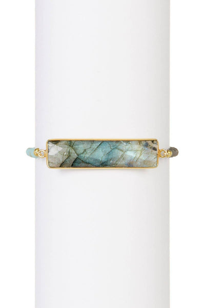 Labradorite With Austrian Crystal Bracelet - GF