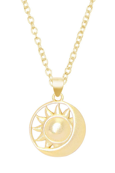 Sun & Moon Pendant Necklace - GF