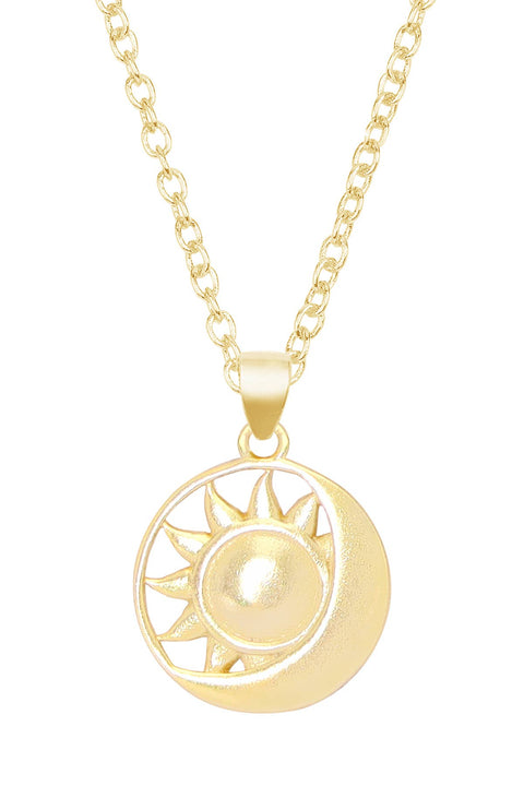 Sun & Moon Pendant Necklace - GF