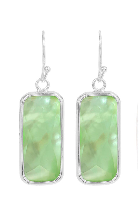 Mother Of Pearl Rectangle Earrings - SF