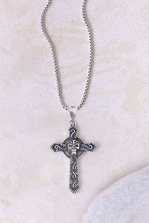 Sterling Silver Cross Pendant Necklace - SS