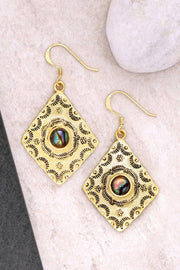 Abalone & Indira Drop Earrings - GF