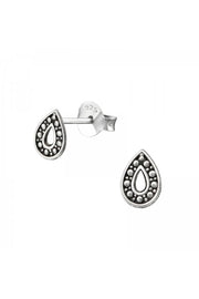 Sterling Silver Drop Ear Studs - SS