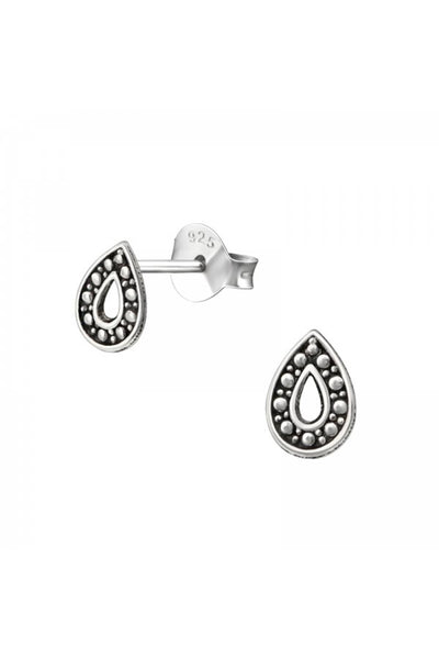 Sterling Silver Drop Ear Studs - SS