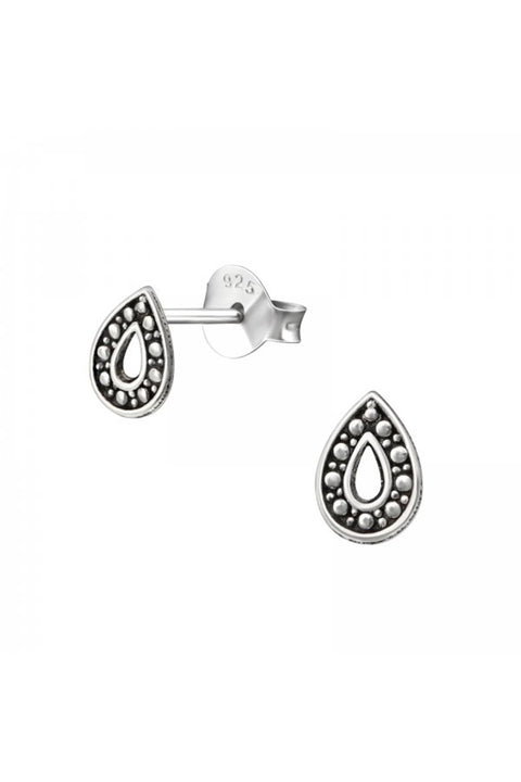 Sterling Silver Drop Ear Studs - SS