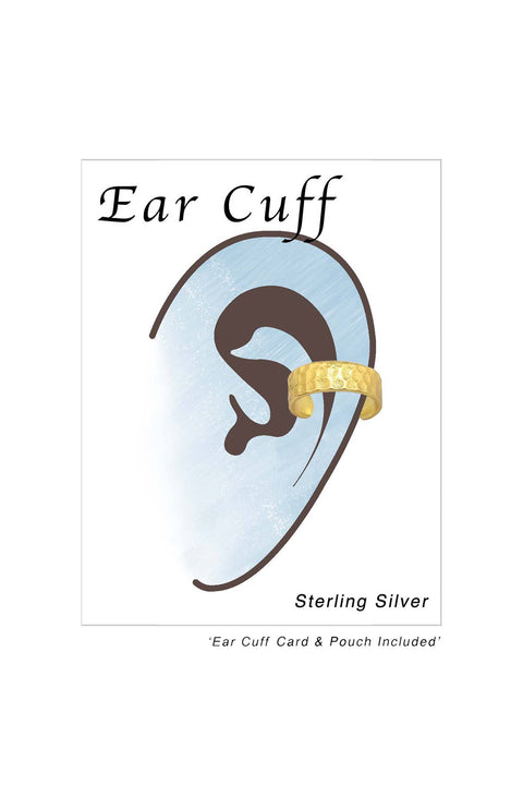 Sterling Silver Faceted Ear Cuff - VM