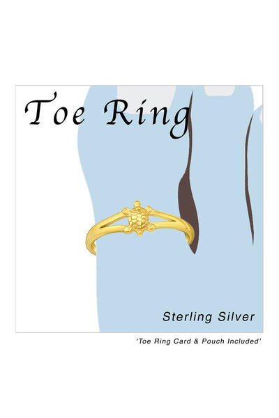 18k Vermeil Turtle Adjustable Toe Ring - VM