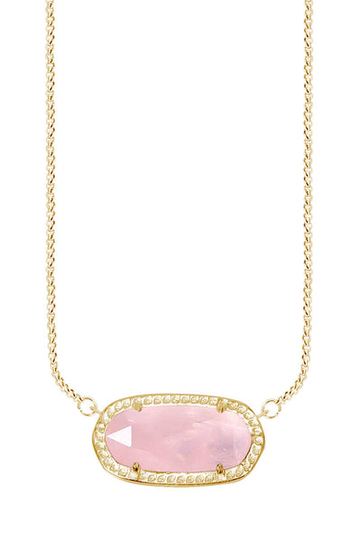 Rose Quartz Pendant Necklace - GF