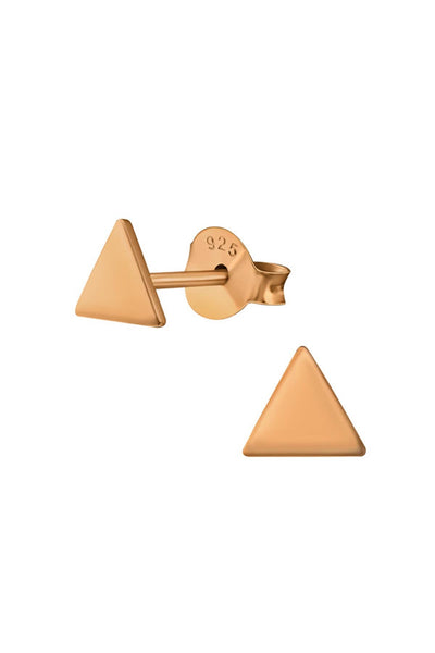 Sterling Silver Triangle Ear Studs - RG
