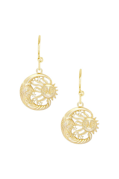 Sun & Moon Drop Earrings - GF