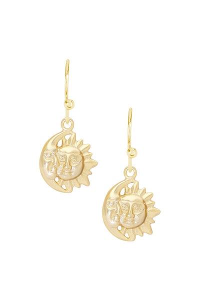 Sun & Moon Drop Earrings - GF