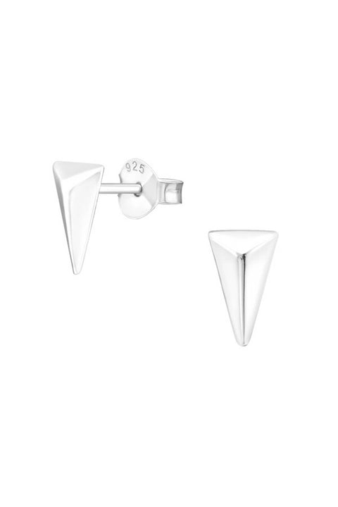 Sterling Silver Triangle Ear Studs - SS