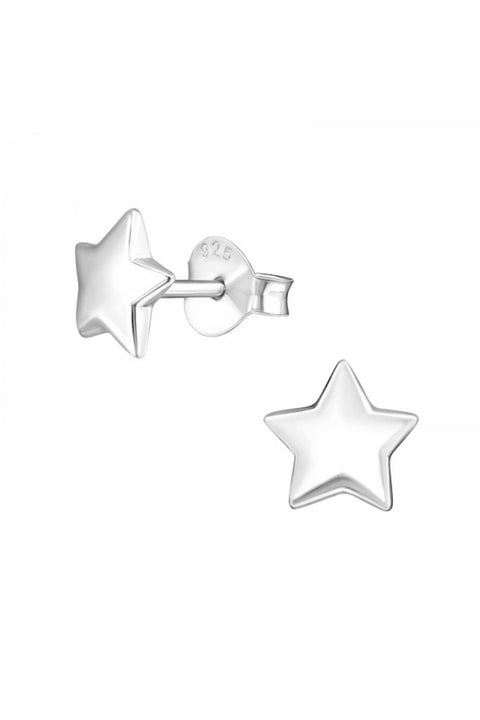 Sterling Silver Star Ear Studs - SS