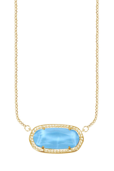 Turquoise Quartz Pendant Necklace - GF