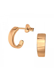 Sterling Silver Half Hoop Ear Studs - RG