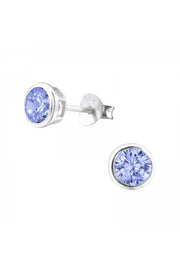 Sterling Silver Round 5mm Ear Studs With Cubic Zirconia - SS