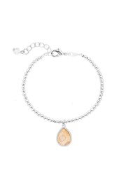 Lily Fossil Beaded Charm Bracelet - SF