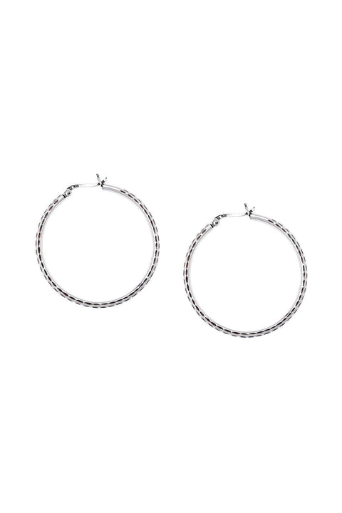 1.5" Dia. Patterned Hoop Earrings - SF