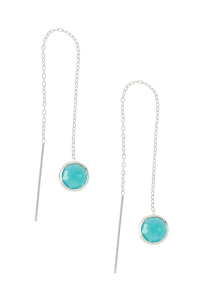 Amazonite Crystal Threader Earrings - SF