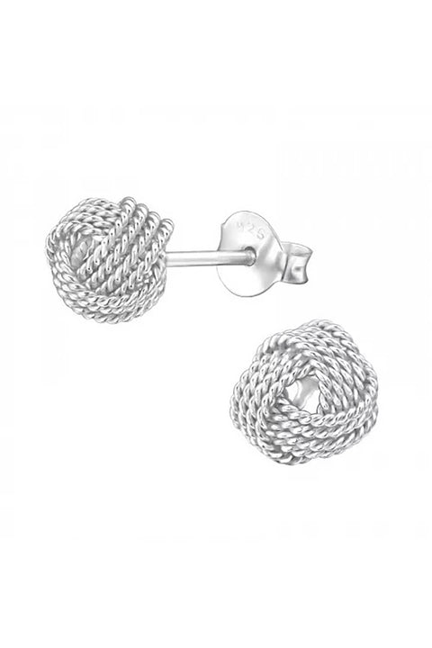 Sterling Silver Knot Ear Studs - SS