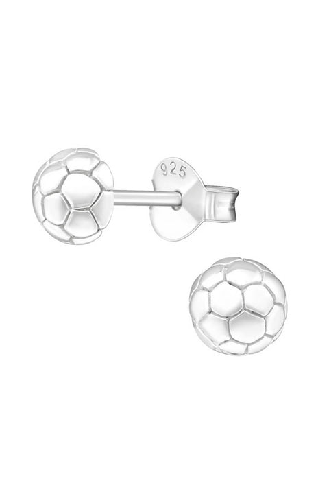 Sterling Silver Football Ear Studs - SS