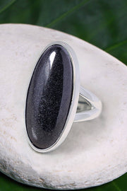 Hematite Oval Cabochon Ring - SF