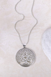 Sterling Silver Celtic Gaia Pendant Necklace - SS