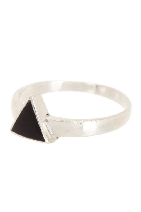 Black Onyx Triangle Ring - SF
