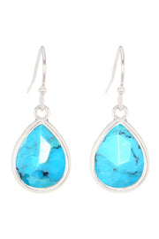 Turquoise Teardrop Earrings - SF