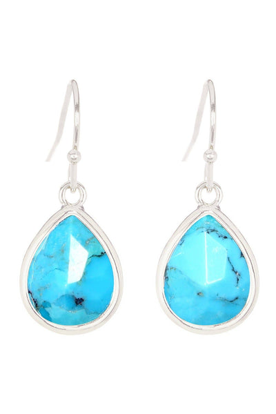 Turquoise Teardrop Earrings - SF