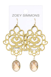 Smoky Crystal Statement Earrings - GF
