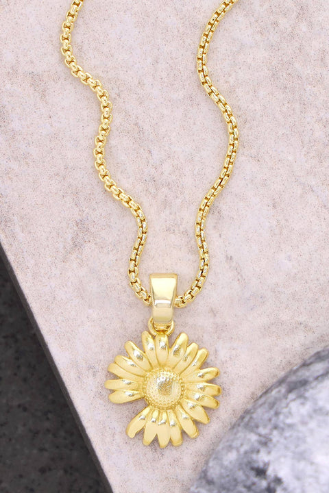 Sunflower Pendant Necklace - GF