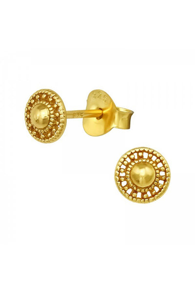 Sterling Silver Circle Ear Studs - VM