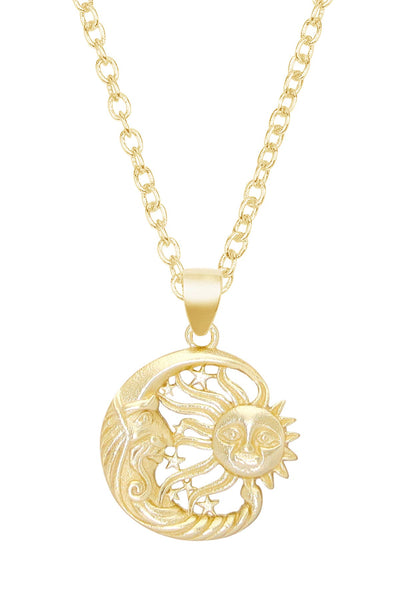 Sun & Moon Pendant Necklace - GF