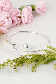 Sterling Silver Adjustable Bangle Bracelet - SS