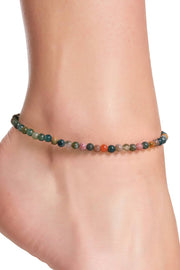 Mixed Jasper Beaded Anklet - SF